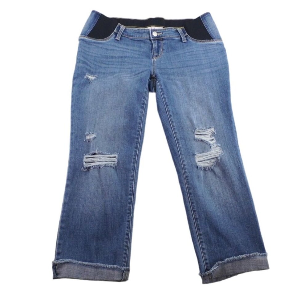 Under Belly Size 6 Cropped Vintage Straight Maternity Jeans - Ingrid & Isabel